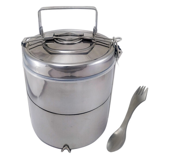 Portavianda Acero Inoxidable 2 Compartimientos 2500ml.