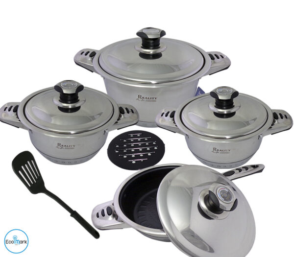 Set de Ollas Reality Acero Inoxidable 8Pc