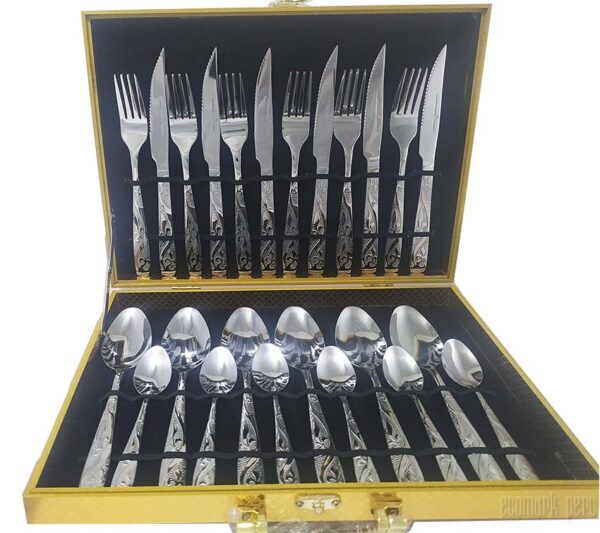 Set de Cubiertos Acero Inoxidable 24Pc