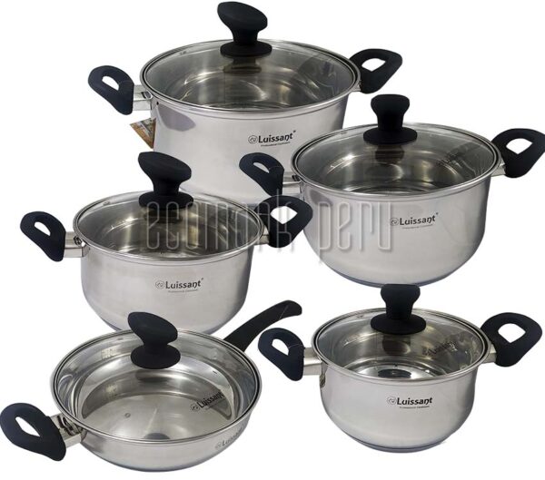Ollas Acero Inoxidable Luissant 10Pc LU1004R