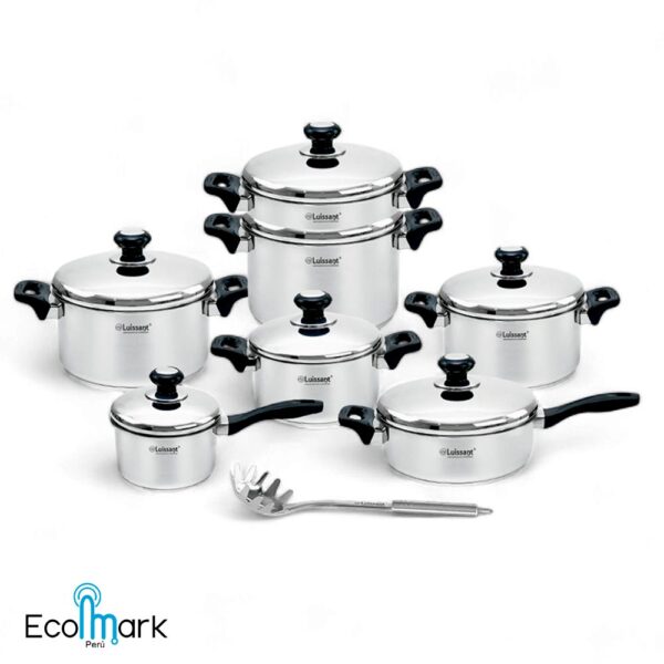 Set de Ollas LUISSANT Acero Inoxidable 14Pc