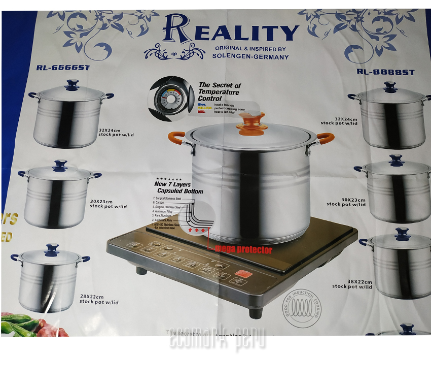 Set de Ollas Reality Acero Inoxidable 08 PC - Imagen 3