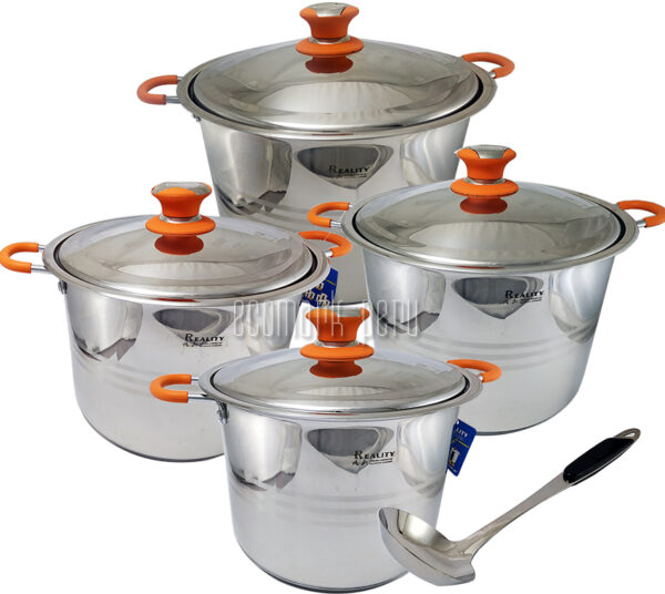 Set de Ollas Reality Acero Inoxidable 08 PC