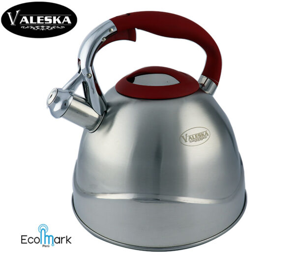 Tetera Acero Quirúrgico Valeska 5 Lt. Rojo