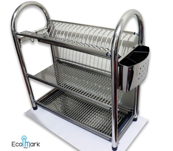 Escurridor Acero Inoxidable 3 Niveles 20 platos