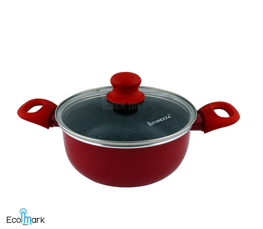 Olla Anti adherente Ultra granito Finezza Rojo 20 cm