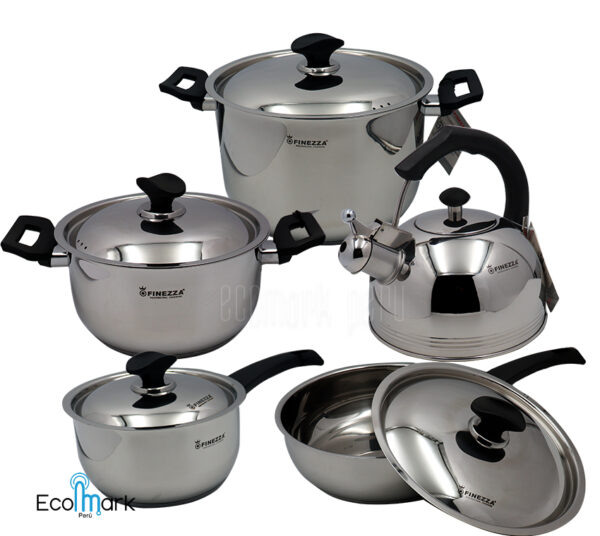 Set de Ollas Acero 18/10 Finezza 10Pc FZ1058TS-IN