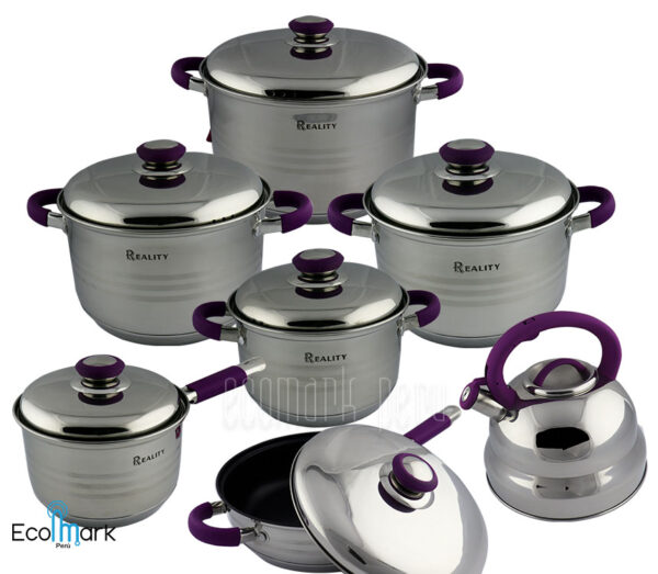 Set de Ollas Jumbo Reality Acero 14Pc