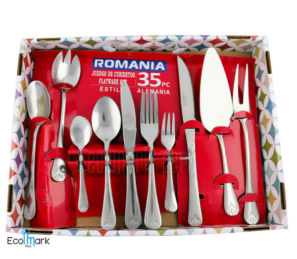 Set de Cubiertos Romania Acero 18/10 35 Pc
