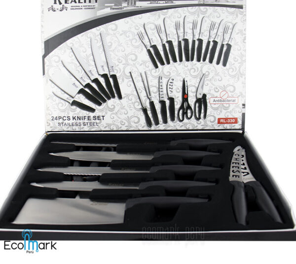 Set de Cuchillos y utensilios Reality 24 Pcs