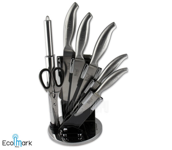Set de Cuchillos Acero Inoxidable Bass 8 Pc