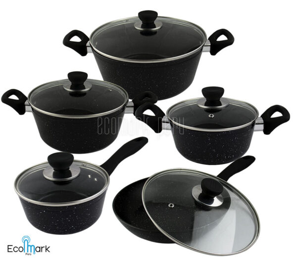 Set de Ollas Roca Volcánica Cosmos 10Pc.