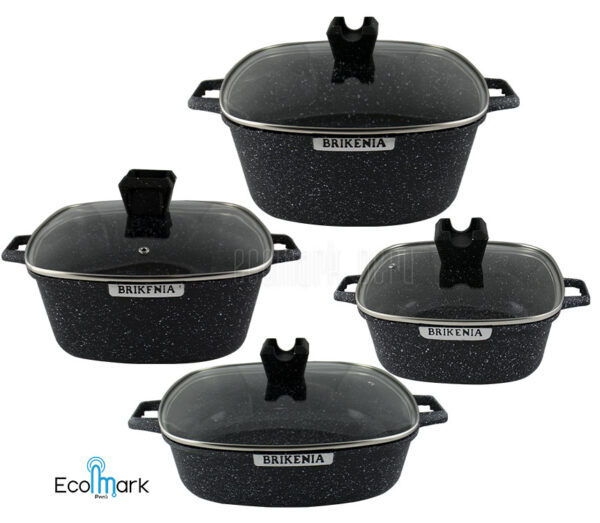 Set de Ollas Roca Volcanica Brikenia 08Pc