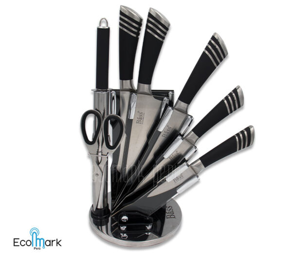 Set de Cuchillos Acero Inoxidable Bass 8 Pc