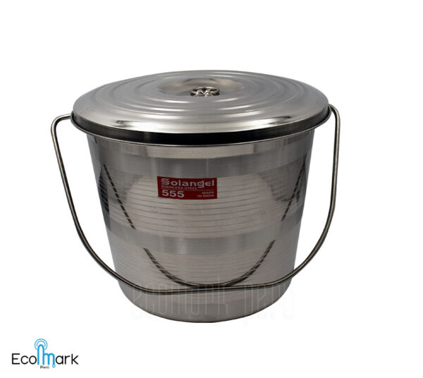 Balde Acero Inoxidable con Tapa 12 Litros Solangel