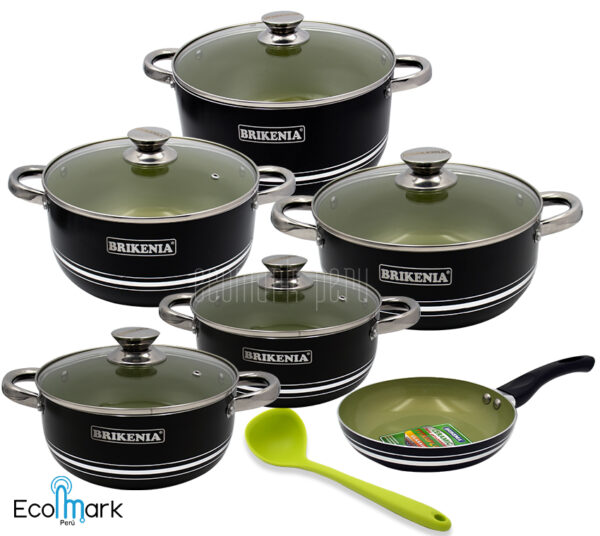 Set de Ollas Cerámico Antiadherente Brikenia 11Pc
