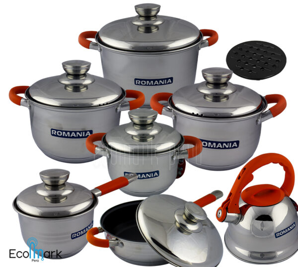Set de Ollas Romania Acero Inoxidable Romania 13 Pc