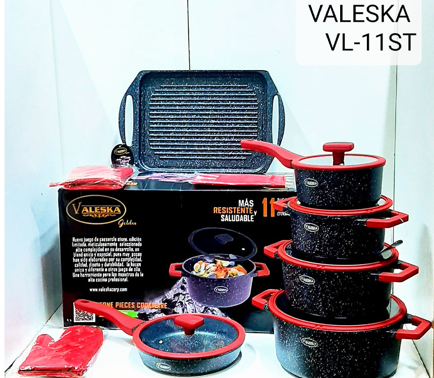 Set de Ollas Valeska Roca Volcanica 11 Piezas