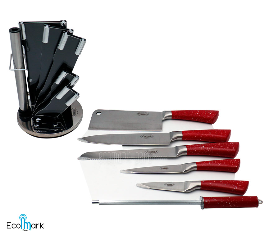 Set de Cuchillos VALESKA Acero Inoxidable 08Pc - Imagen 2