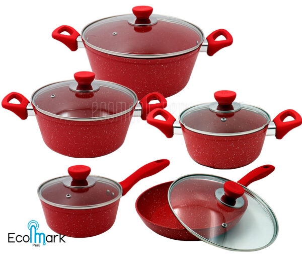 Set de Ollas Roca Volcánica Cosmos 10Pc