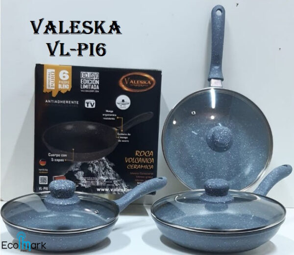 Set de Sartenes VALESKA Roca Volcánica