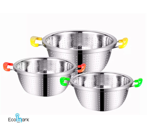Colador Acero Inoxidable con Asa 24cm