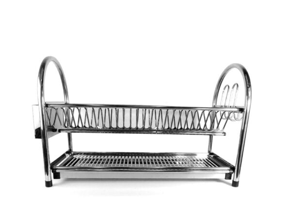 Escurridor FINEZZA Acero Inoxidable 24 Platos 2 Niv.