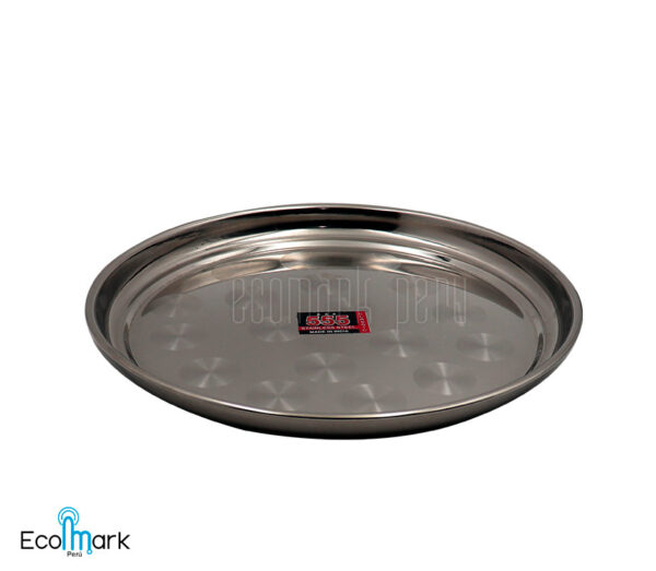 Bandeja Redonda Acero Inoxidable 30cm