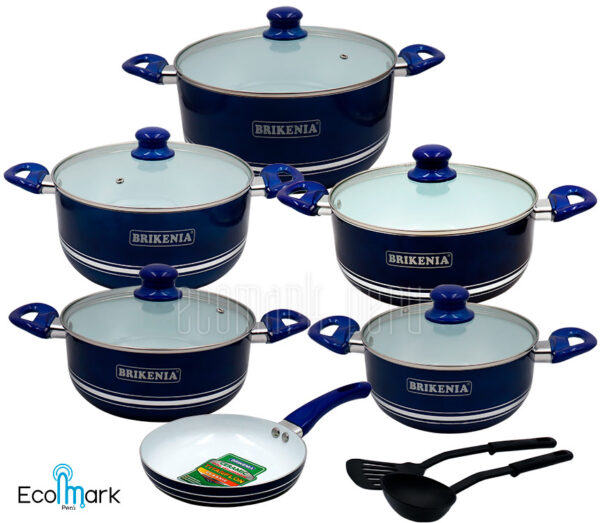 Set de Ollas Cerámico Antiadherente Brikenia 11Pc