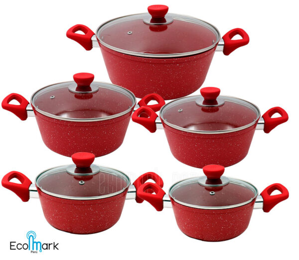 Set de Ollas Roca Volcánica Cosmos 10Pc