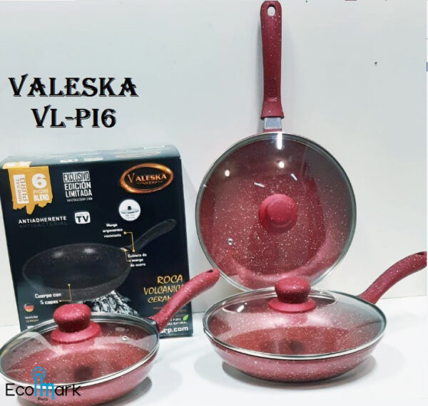 Set de Sartenes VALESKA Roca Volcánica