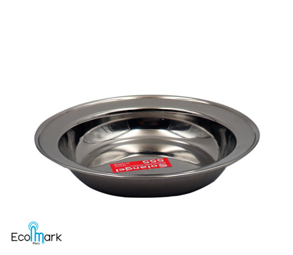 Plato Acero Inoxidable Hondo 22cm