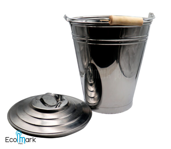 Balde Acero Inoxidable con Tapa 20 Litros Nacional