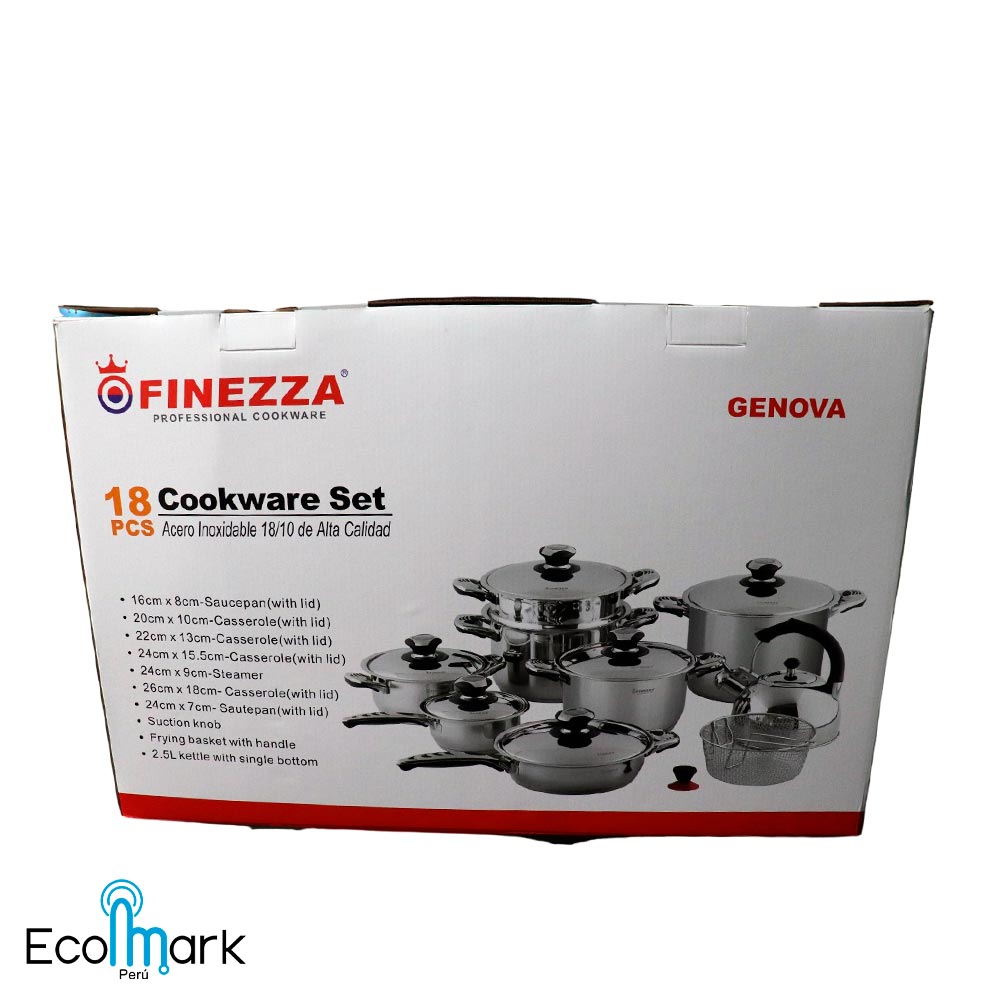 Set de Ollas FINEZZA Acero Inoxidable 18/10 18pc - Imagen 7