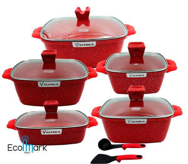 Set de Ollas Valeska Roca Volcánica 10 Pc