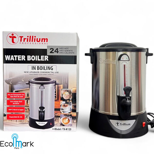 Termo Hervidor Dispensador de Agua Acero Inoxidable 25 L.