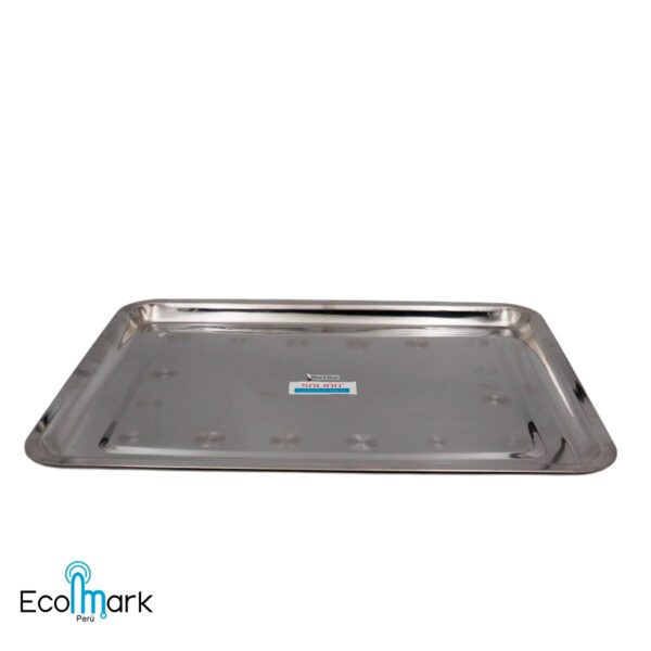 Bandeja Acero Inoxidable Solido 45x35x2cm
