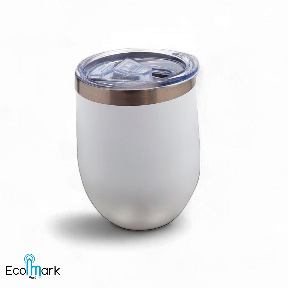 Vaso Térmico Acero Inoxidable 304- 360ml. Blanco - Imagen 2