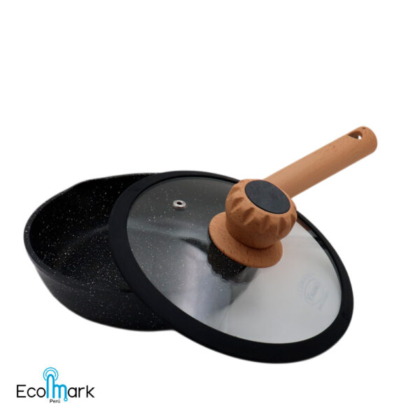 Sartén Roca Volcánica Cerámica Valeska Negro 20cm